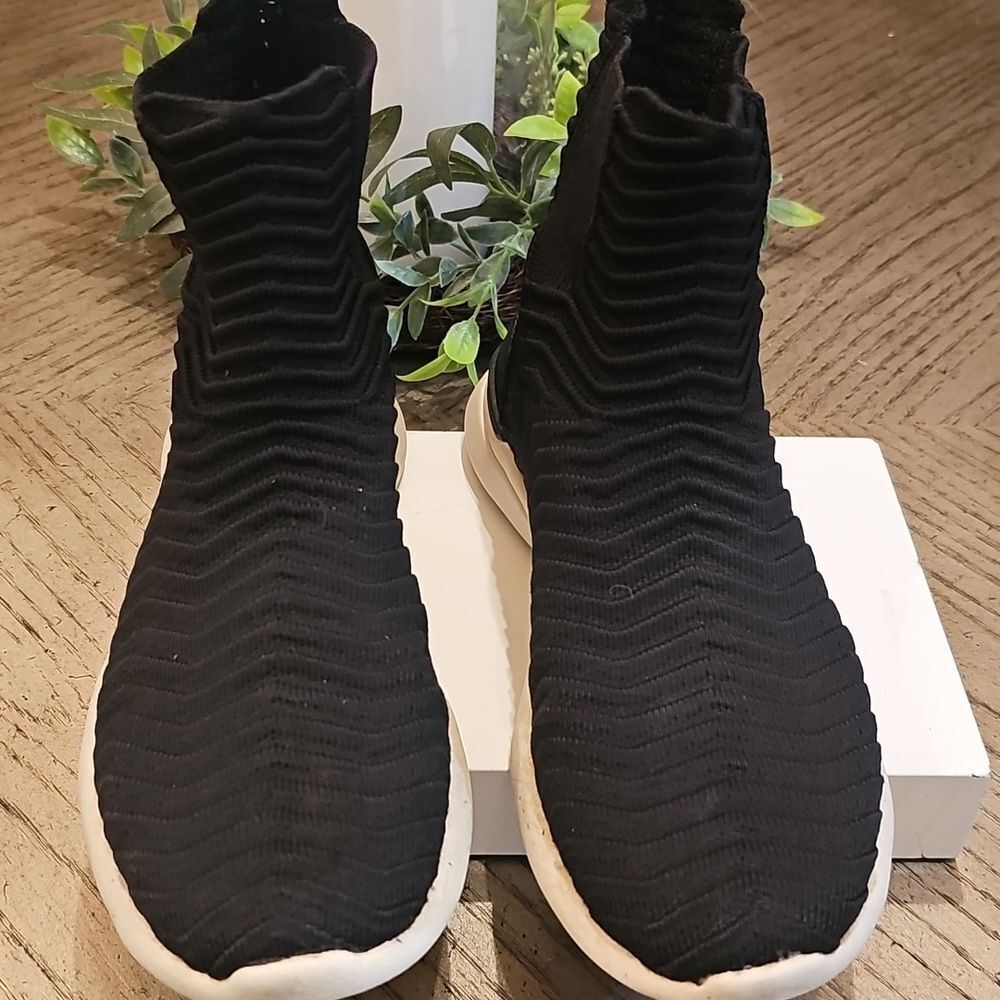 APL Black Knit Slip-On Sock Sneakers with White Sole - Picture 2 of 9